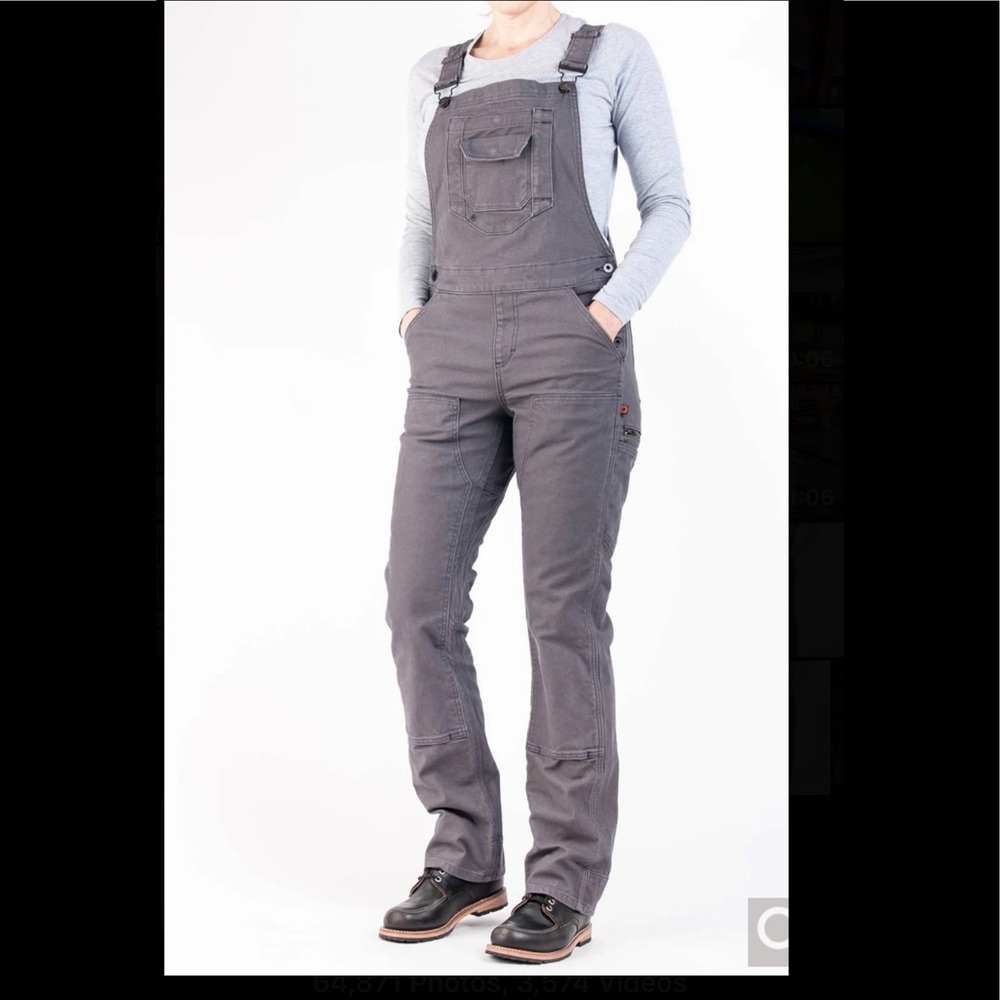 Dovetail FRESHLEY OVERALL IN GREY CANVAS